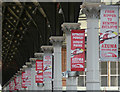 NZ2913 : Virgin advert banners at Darlington railway station by Thomas Nugent