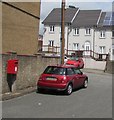 Queen Elizabeth II postbox on a Tredegar corner