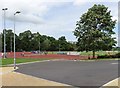 ST4935 : Athletics track, Millfield School by Roger Cornfoot