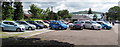 Western edge of Llanfoist Car Sales, Llanfoist