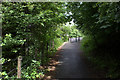 Junction of riverside path and Carno Street (B4257)