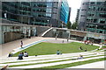 View of the Sheldon Square Amphitheatre from Sheldon Square