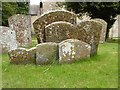 Huddled tombstones, Lambourn churchyard