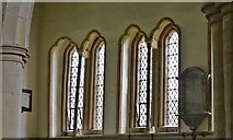 SO9236 : Bredon, St. Giles' Church: Early English double lancet trefoil headed windows by Michael Garlick
