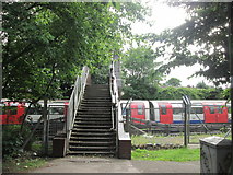 TQ2388 : Footbridge over the railway at Hendon Park by John Slater