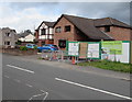 Fence at the edge of a Merthyr Road building site, Llanfoist