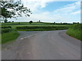 Junction of lanes above Llangyndeyrn