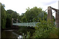 Wardown Park. Pedestrian suspension bridge