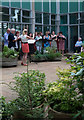 Choir performance, Hornsey Library courtyard garden