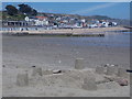 SY3391 : Lyme Regis: a sandcastle in progress by Chris Downer