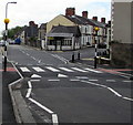 Zebra crossing on a Moorland Road hump, Splott, Cardiff