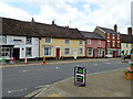 Chip shop and houses on High Street, Needham Market