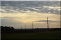 Pylons near A614