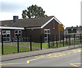 Ysgol Pen y P?l entrance gate, Glan-y-Mor Road, Trowbridge, Cardiff