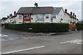 ST2177 : Houses and hedge on a Tremorfa corner, Cardiff by Jaggery