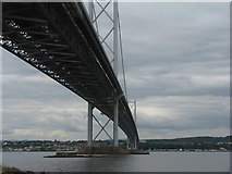 NT1280 : Underneath the A90 - the Forth Road Bridge by M J Richardson