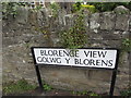 Blorenge View/Golwg y  Blorens name sign, Llanfoist