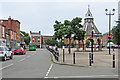 Bingham: bus stop and Butter Cross