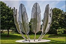 W8872 : Kindred Spirits' sculpture, Bailic Park, Midleton (1) by Mike Searle