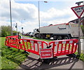 ST2938 : Western Way footpath closed, Bridgwater by Jaggery