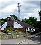 SO2813 : Bungalow and pylon, The Cutting, Llanfoist by Jaggery