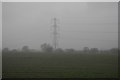 Pylon during heavy rain