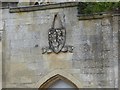 ST8658 : Crest on Rodwell Lodge, Victoria Road, Trowbridge by David Smith