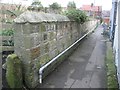 Boundary marker by Aelfleda Terrace