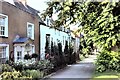 Houses bordering Cathedral Green