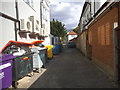 Alleyway behind shops on Golders Green Road