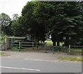 ST2178 : New Road entrance to a recreation area, Rumney, Cardiff by Jaggery