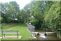 Environment Agency river gauging station on Glen Brook, Little Bytham