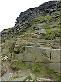 SD8373 : Gritstone Outcrop, Pen-y-ghent by Anthony Foster