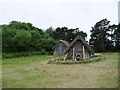 TL7971 : House and 'garden', West Stow Anglo-Saxon village by Christine Johnstone