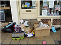 Donations left outside a charity shop over the weekend