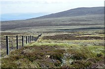 NT0956 : Boundary fence and Craigengar by Jim Barton