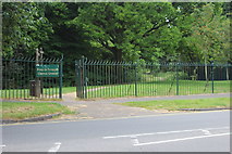 ST2987 : Entrance to Coed-Melin Park, Risca Road by M J Roscoe