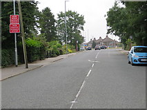 SE2034 : Woodhall Lane looking towards the A647 at Thornbury Barracks by Peter Wood