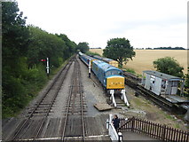 TL4903 : View from the footbridge at North Weald station by Marathon