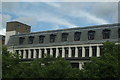 View of the roof of the Royal College of General Practitioners from the Reading Room of the Wellcome Collection