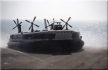 TR3564 : Hoverlloyd hovercraft arriving at Pegwell Bay by Philip Halling