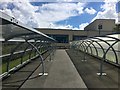 Empty bicycle sheds at the Royal Blackburn Hospital