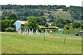 Equestrian jumps in canalside field at Road Farm