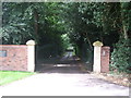 Gated driveway off Mearse Lane