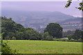 View over Crickhowell from canal bridge No. 111