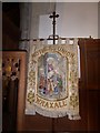 ST4971 : All Saints, Wraxall: banner (a) by Basher Eyre
