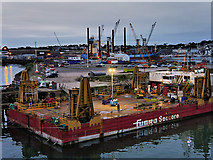 SW8132 : Falmouth Docks, Western Wharf by David Dixon