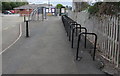 SO9233 : Ashchurch railway station cycle racks by Jaggery