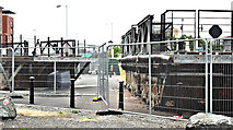J3474 : Former ferry linkspans, Belfast (July 2017) by Albert Bridge