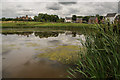 Cliftonthorpe Hall and a housing estate, Ashby